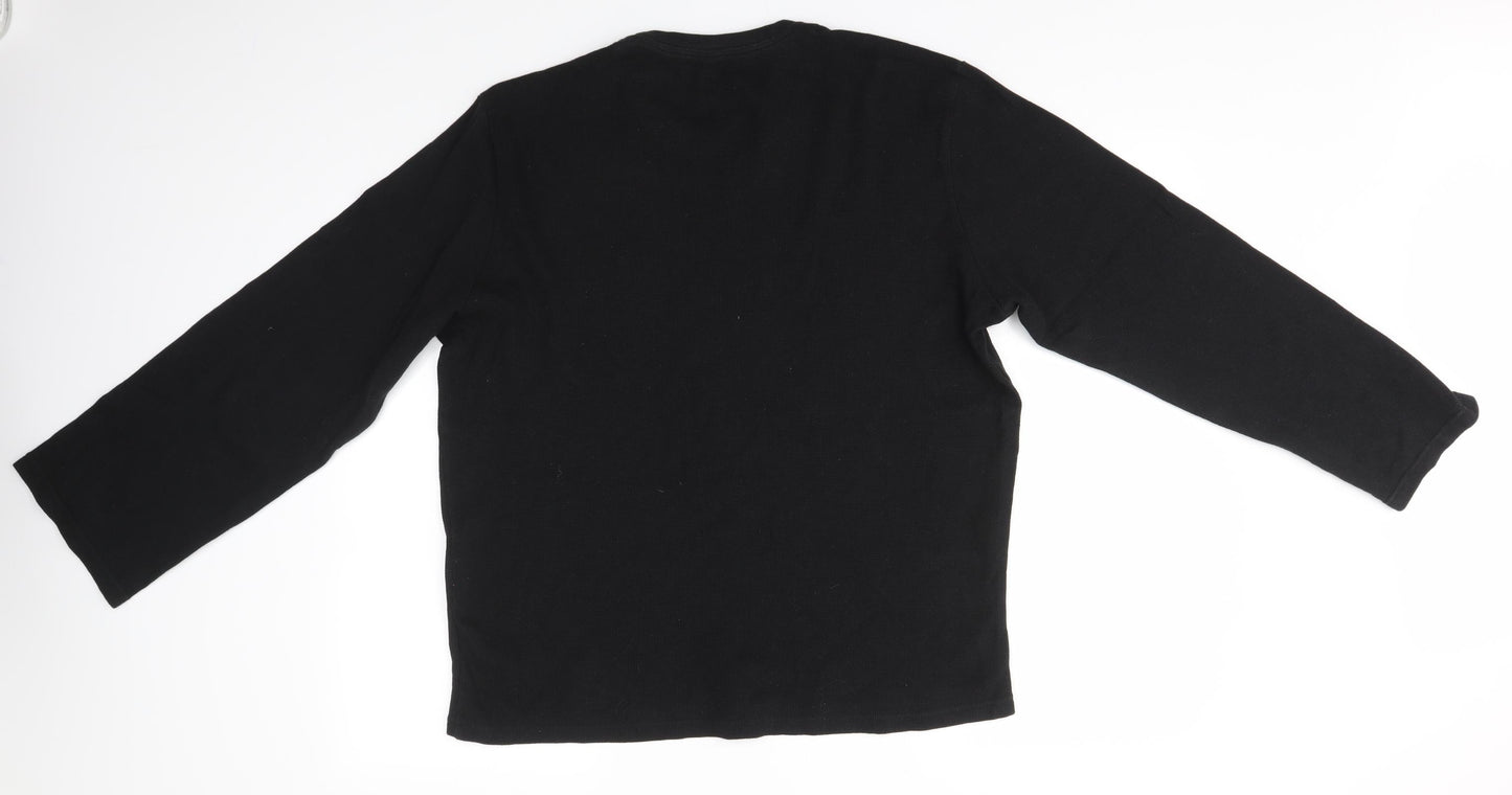 F&F Mens Black   Pullover Jumper Size XL