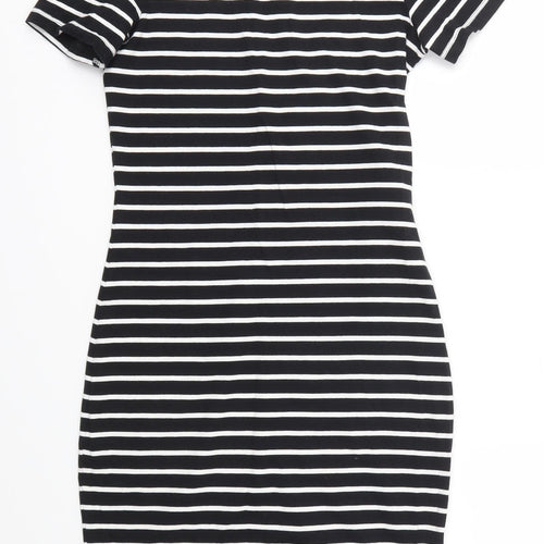 Noisy may Womens Multicoloured Striped  T-Shirt Dress  Size XS