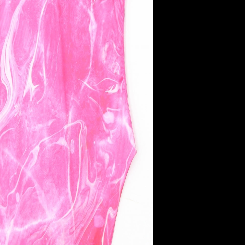 Boohoo Womens Pink   Bodysuit One-Piece Size 10