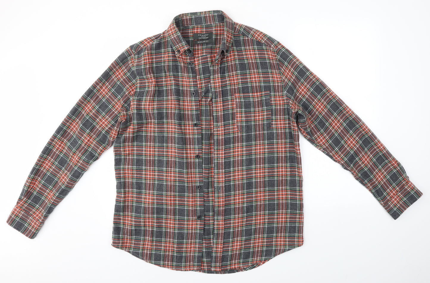 Primark Mens Multicoloured Check   Button-Up Size M
