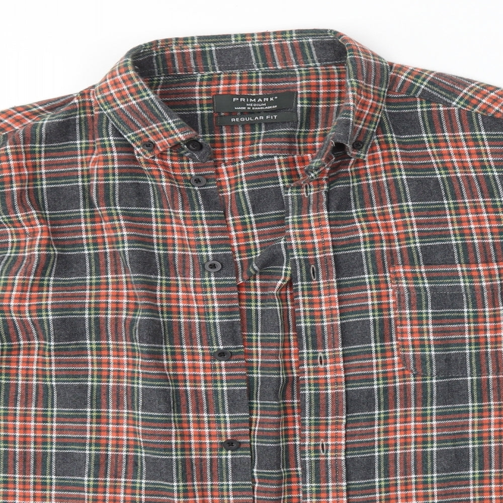 Primark Mens Multicoloured Check   Button-Up Size M