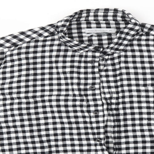 Primark Mens Grey Check   Button-Up Size XL