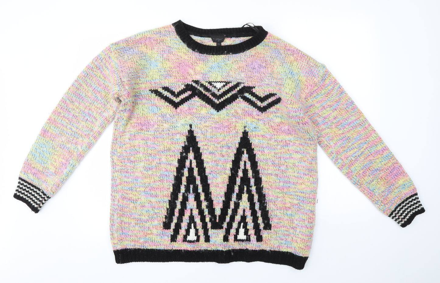 Topshop Womens Multicoloured   Pullover Jumper Size 12