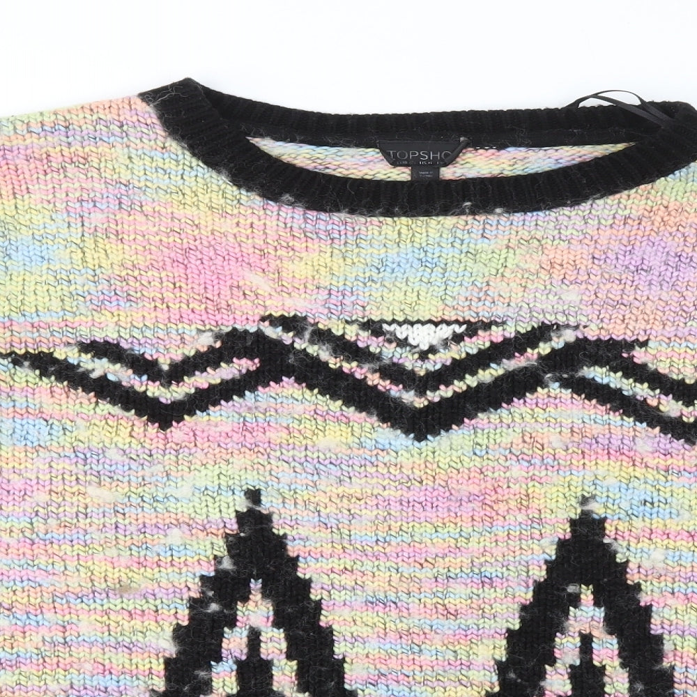 Topshop Womens Multicoloured   Pullover Jumper Size 12
