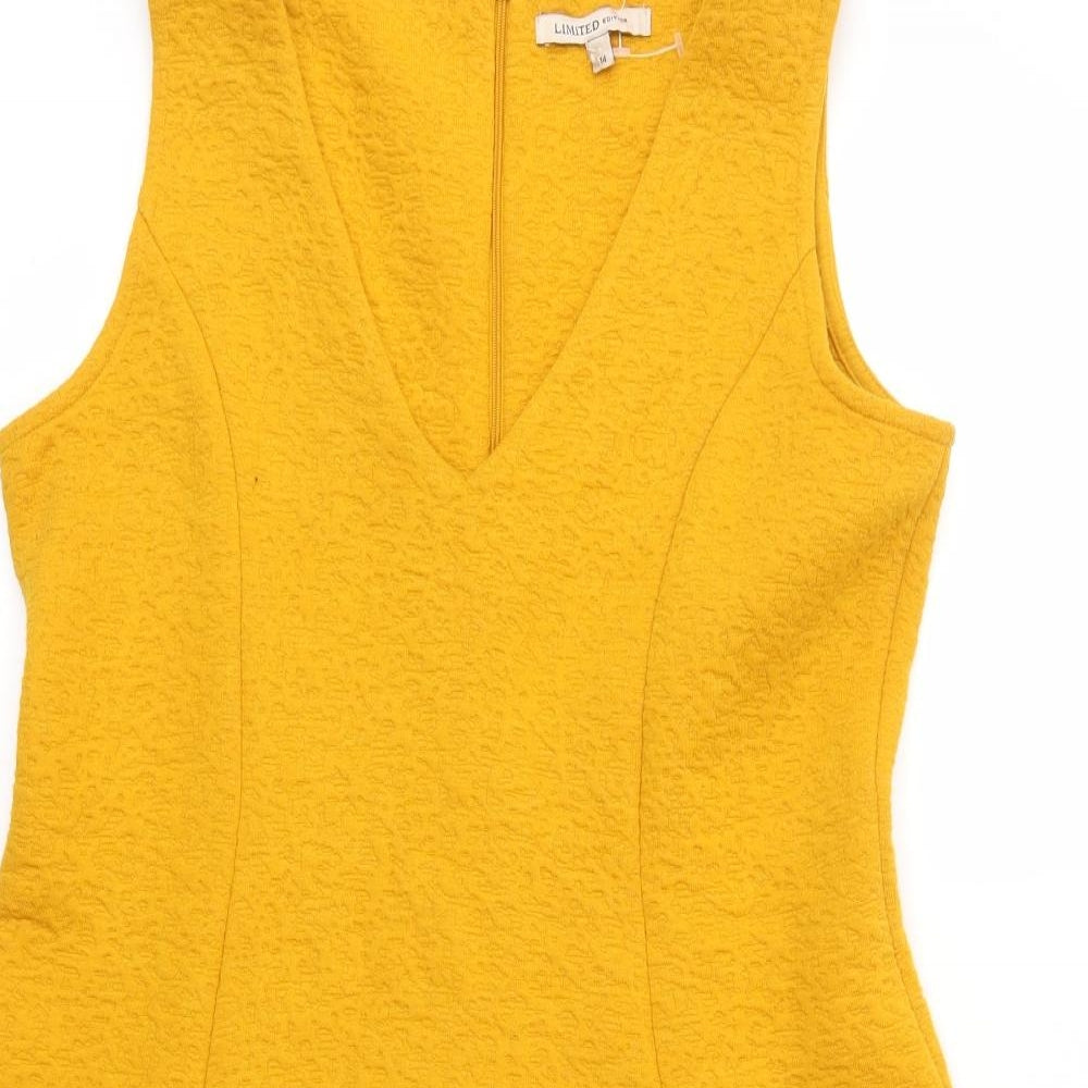 M&S Womens Yellow   A-Line  Size 14