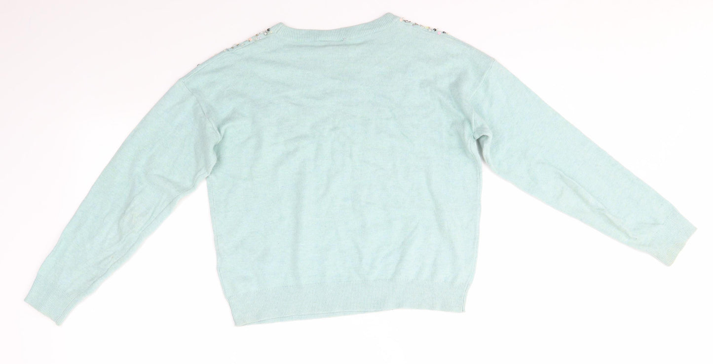 Topshop Womens Blue   Pullover Jumper Size 10