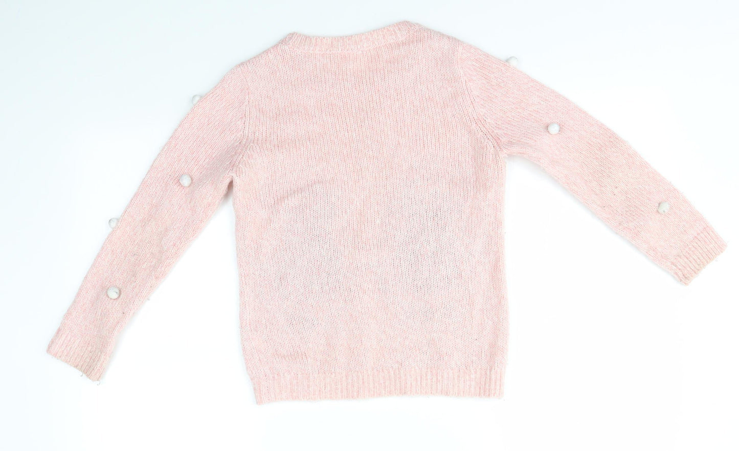 F&F Girls Pink   Pullover Jumper Size 8-9 Years  - festive christmas