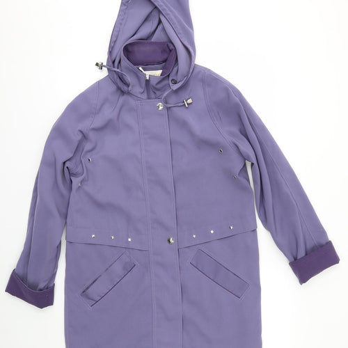 EWM Womens Purple   Overcoat Coat Size 10
