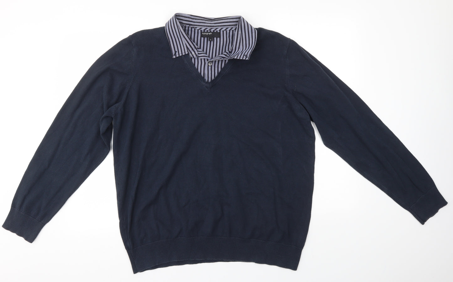 Autograph Mens Blue   Pullover Jumper Size XL