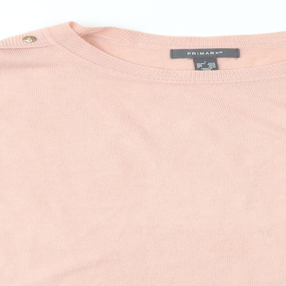 Primark Womens Pink   Pullover Jumper Size L