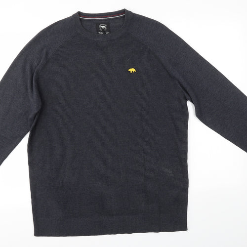 Ridge & Co Mens Grey   Pullover Jumper Size L
