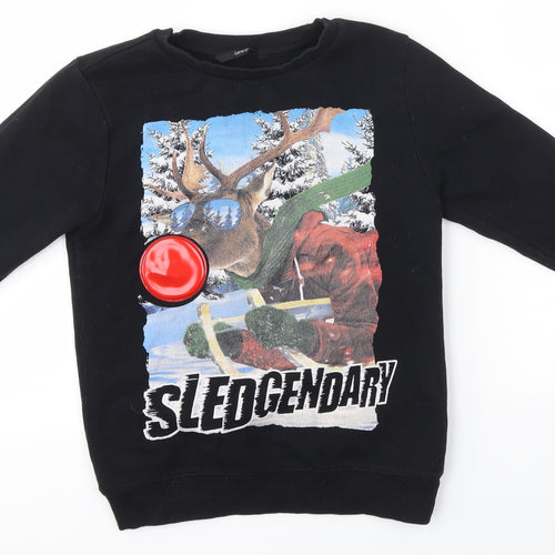 George Boys Black   Pullover Jumper Size 8-9 Years