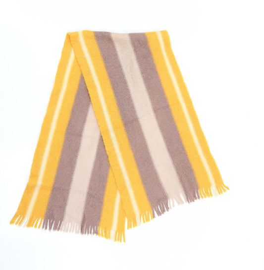 Preworn Boys Yellow Striped  Scarf  One Size