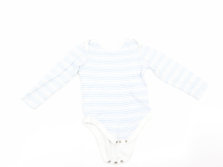 Florence and Fred Boys Blue Striped Romper One-Piece Size 12-18 Months