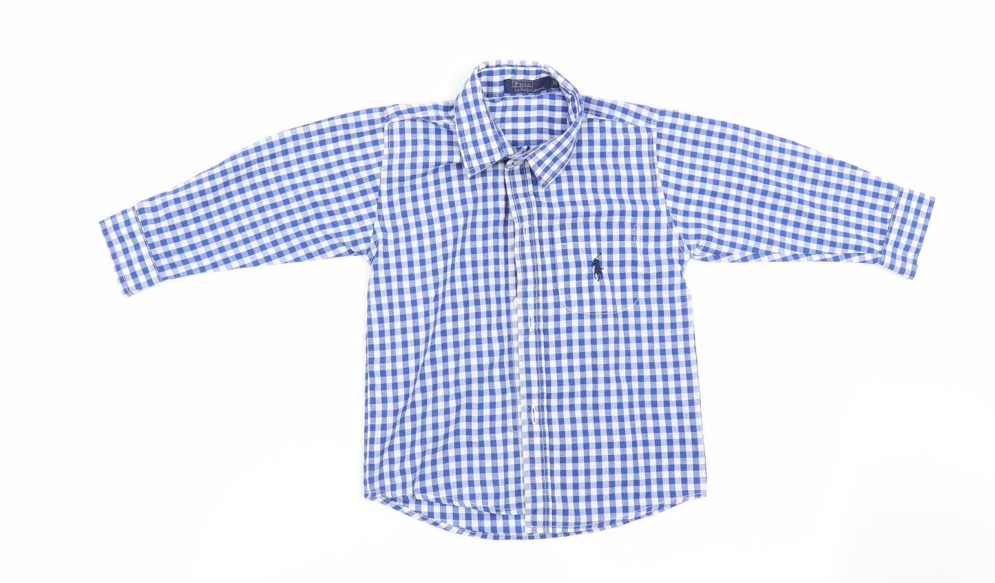 Polo Ralph Lauren Boys Blue Check  Basic Button-Up