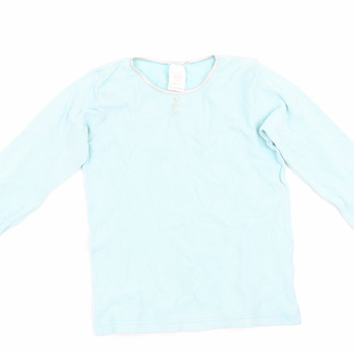 Mackays Girls Blue Solid   Pyjama Top Size 9-10 Years