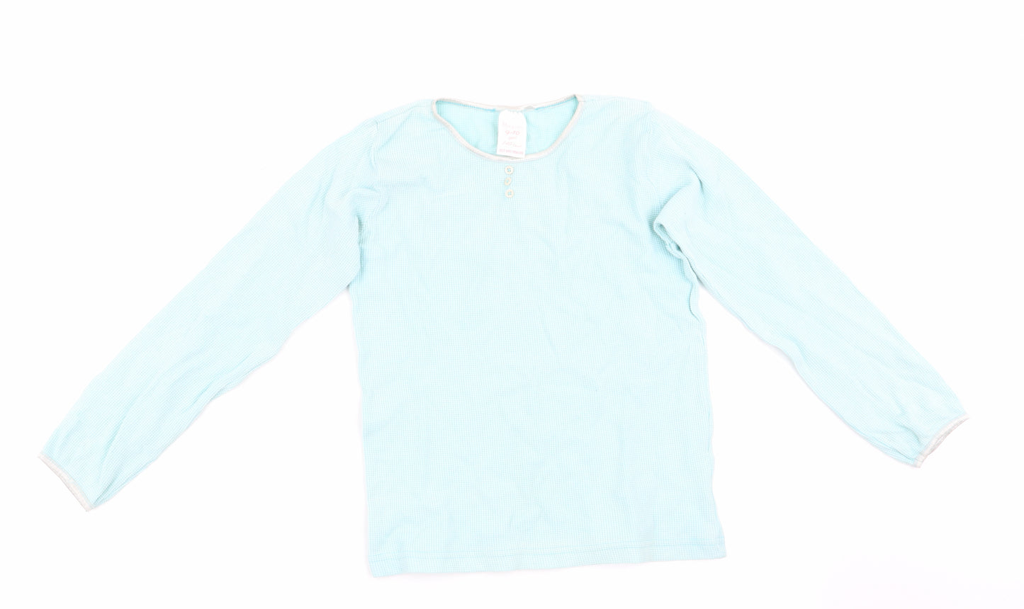 Mackays Girls Blue Solid   Pyjama Top Size 9-10 Years