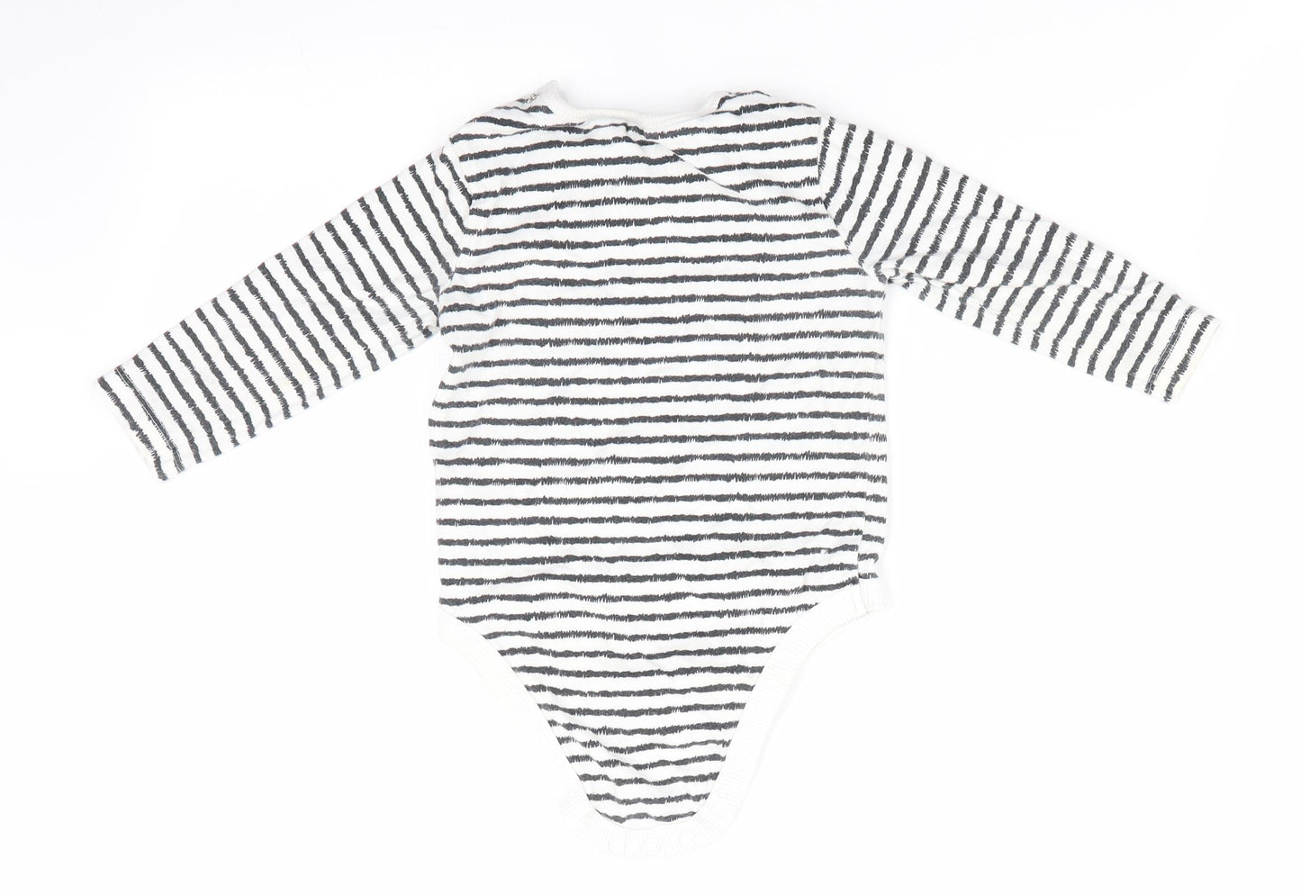 My K Boys Black Striped  Romper One-Piece Size 9-12 Months  - Super Happy
