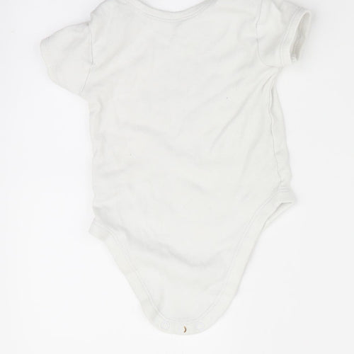 Matalan Boys White   Romper One-Piece Size 6-9 Months  - I will change the world