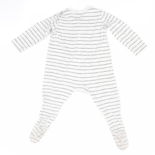 George Boys Grey Striped  Babygrow One-Piece Size 12-18 Months