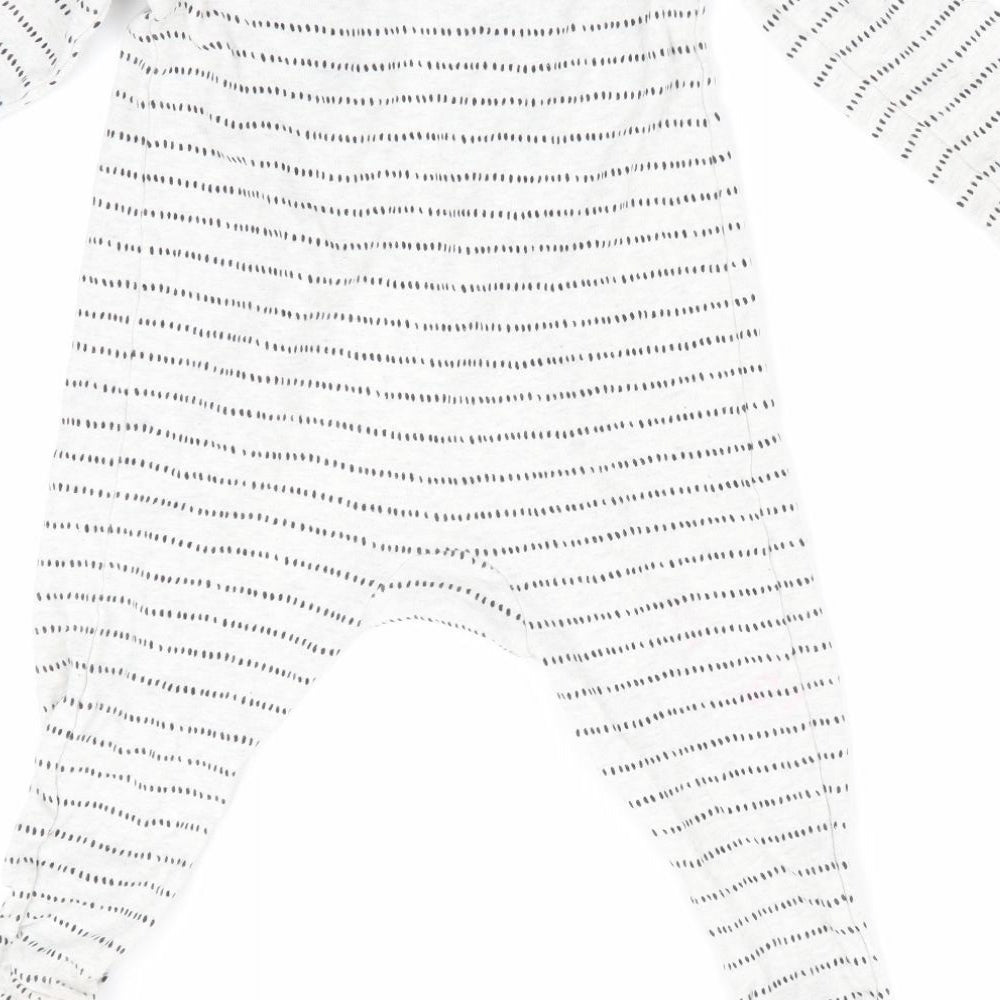 George Boys Grey Striped  Babygrow One-Piece Size 12-18 Months