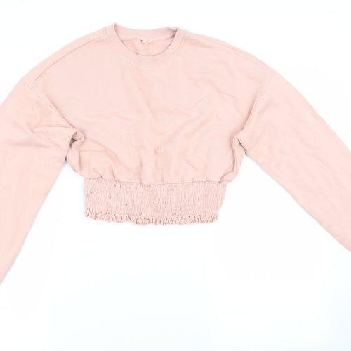 Preworn Womens Pink   Pullover Sweatshirt Size S  - Cropped