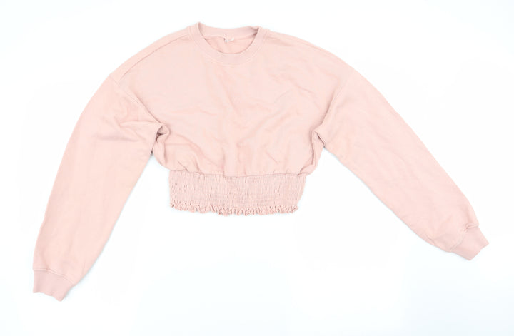 Preworn Womens Pink   Pullover Sweatshirt Size S  - Cropped
