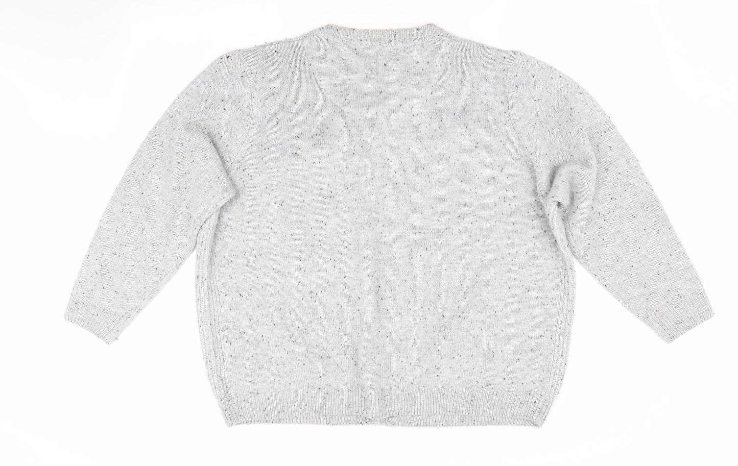 Isle Womens Grey   Cardigan Jumper Size 22  - Cable knit