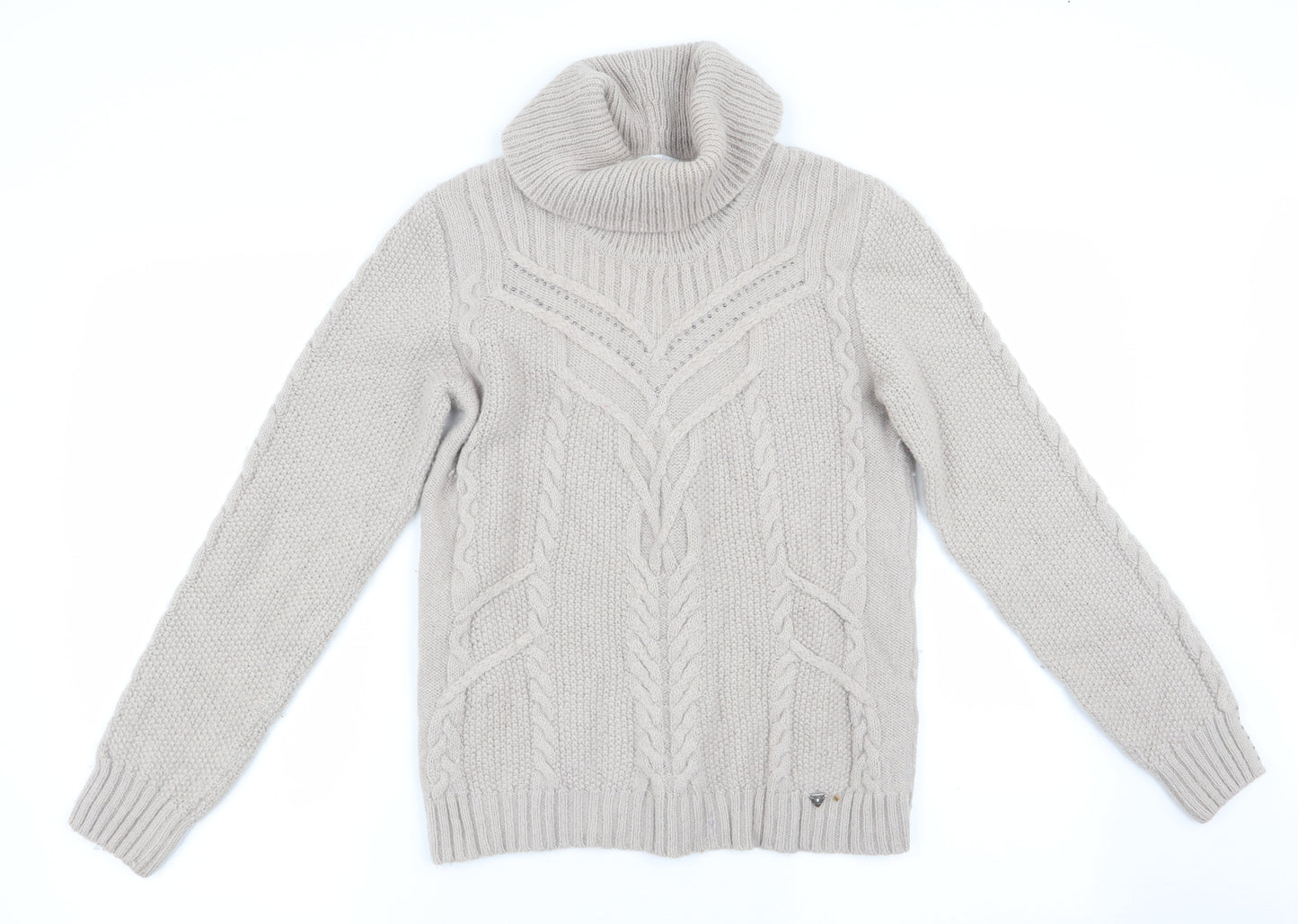 Pure by Lucia Womens Beige   Pullover Jumper Size 12
