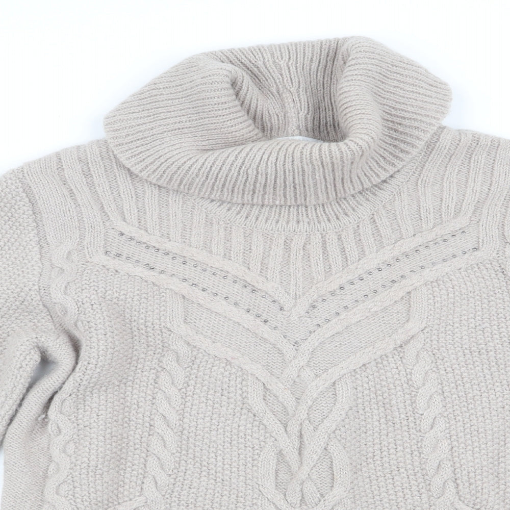Pure by Lucia Womens Beige   Pullover Jumper Size 12