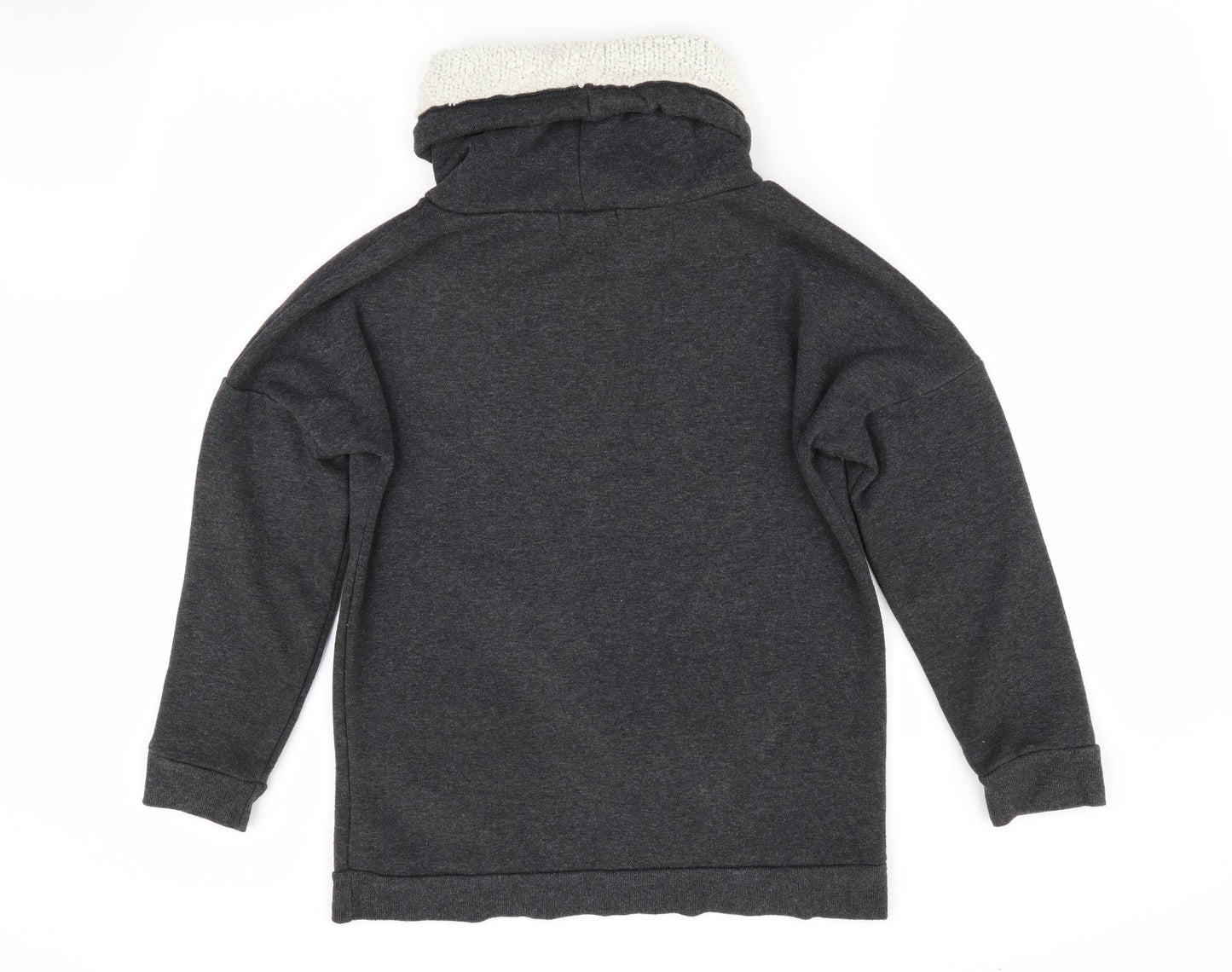 Atmosphere Womens Grey   Pullover Sweatshirt Size 8  - Faux Sheep Fur Lined Neck