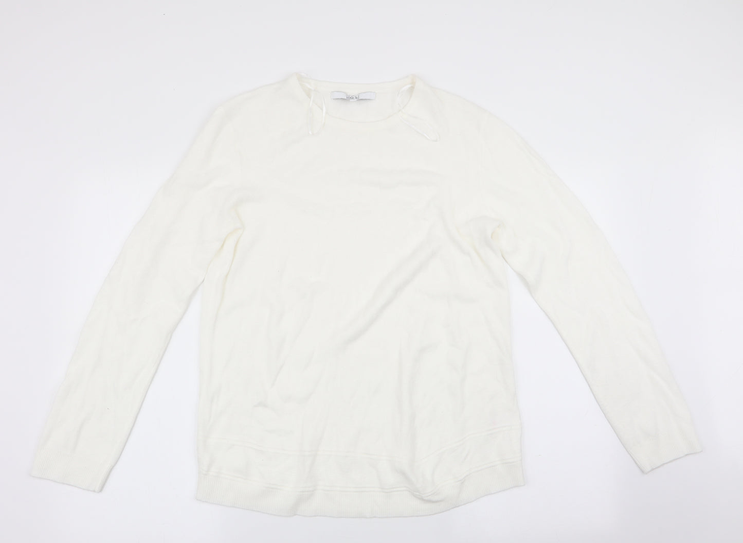 Vida Vi Womens Ivory   Pullover Jumper Size XL