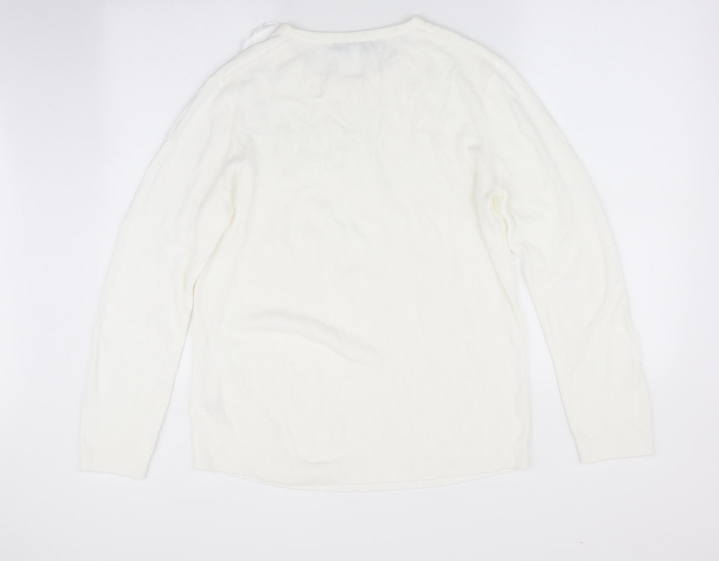 Vida Vi Womens Ivory   Pullover Jumper Size XL