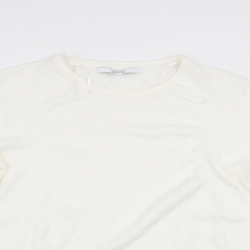 Vida Vi Womens Ivory   Pullover Jumper Size XL