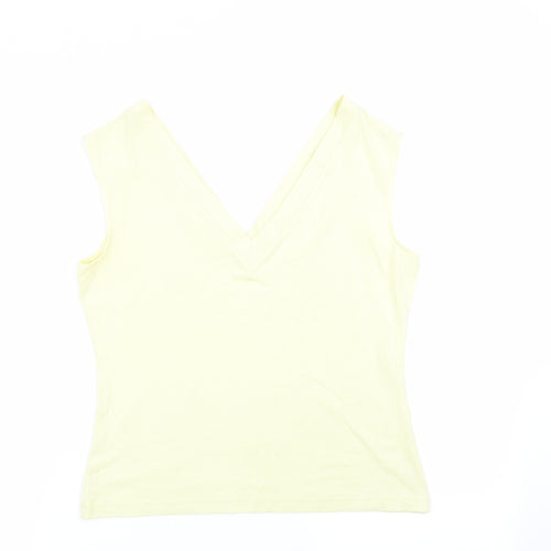Marks and Spencer Womens Green   Basic Tank Size 12  - Lime green