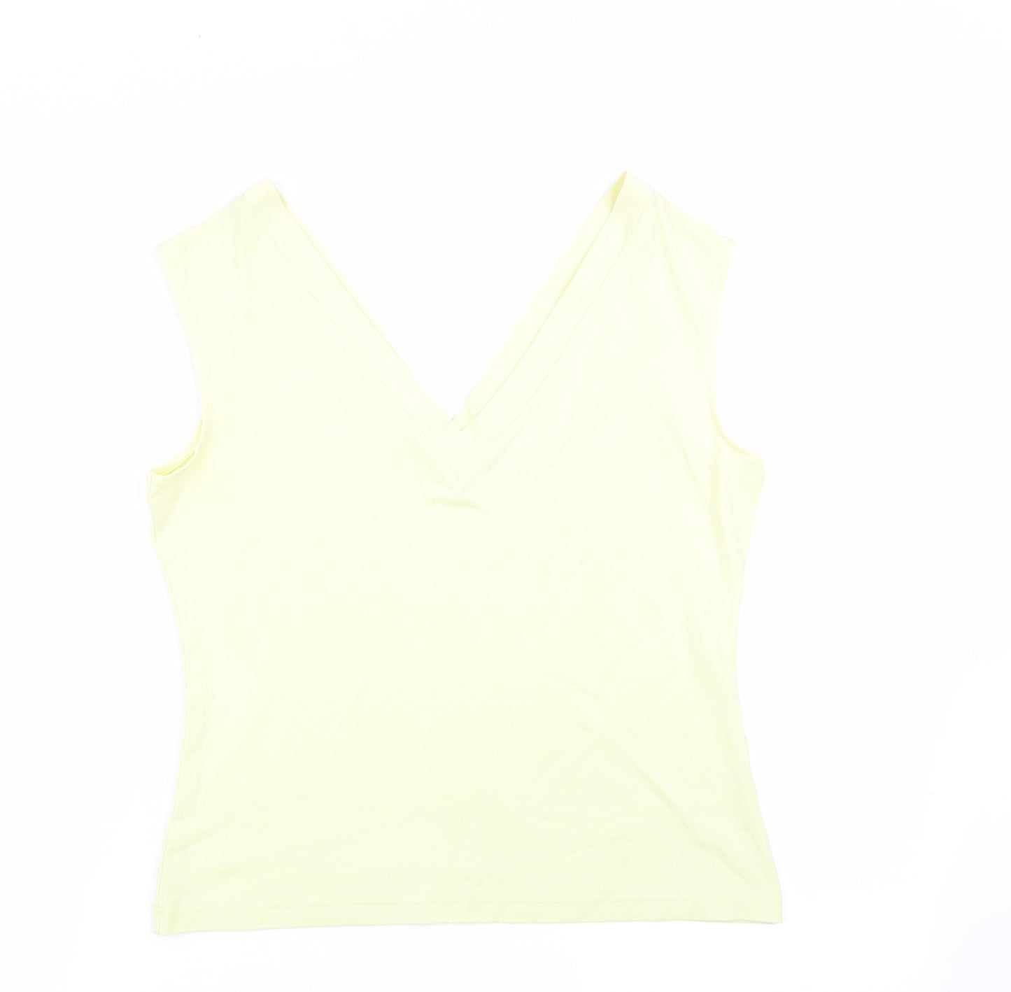 Marks and Spencer Womens Green   Basic Tank Size 12  - Lime green