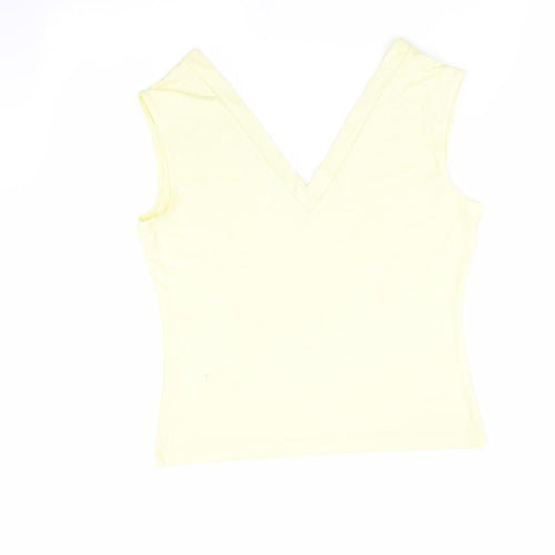 Marks and Spencer Womens Green   Basic Tank Size 12  - Lime green