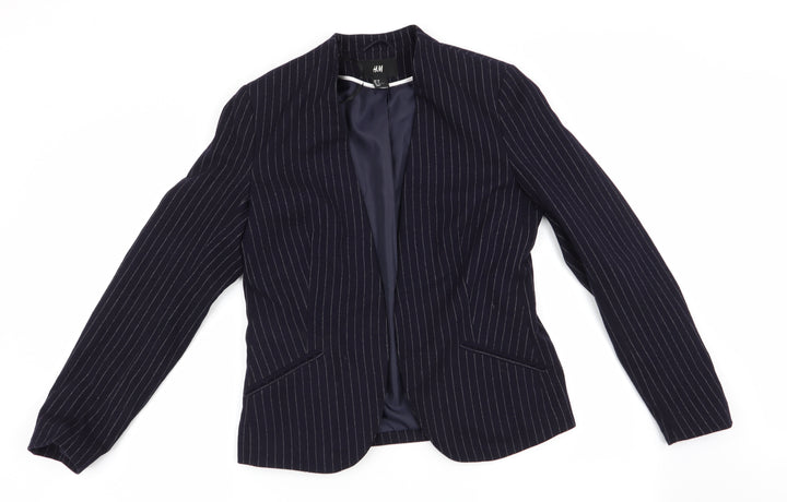 H&M Womens Blue Striped  Jacket  Size 10