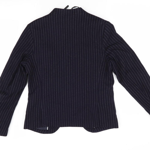 H&M Womens Blue Striped  Jacket  Size 10