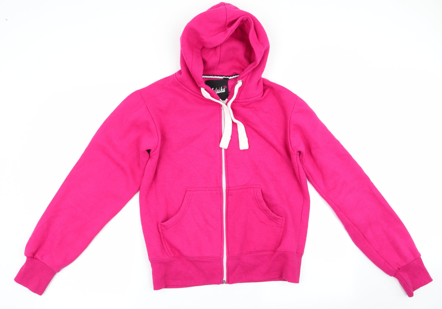 MALIKA Womens Pink   Full Zip Hoodie Size XL