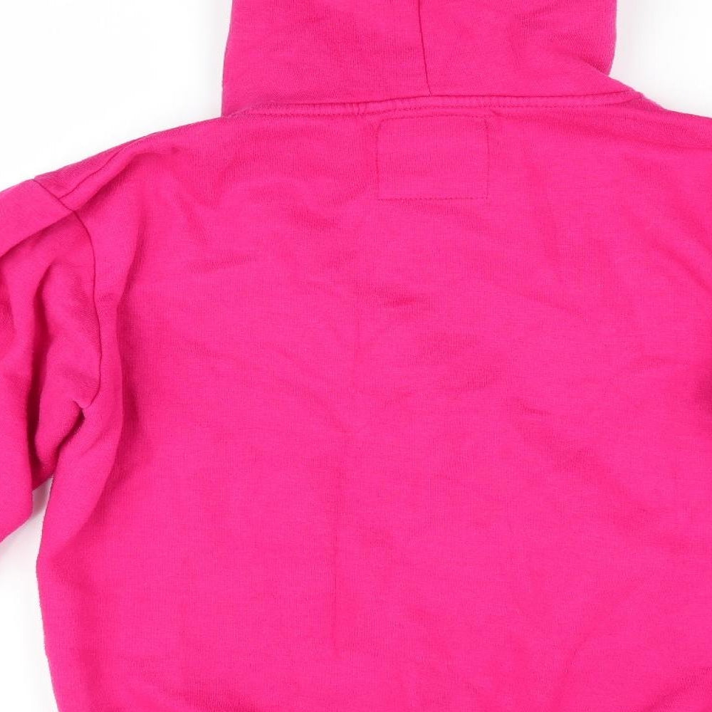 MALIKA Womens Pink   Full Zip Hoodie Size XL