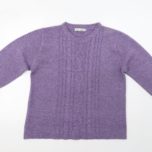 Pure&Natural Womens Purple   Pullover Jumper Size M