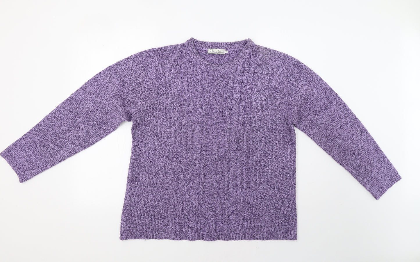 Pure&Natural Womens Purple   Pullover Jumper Size M