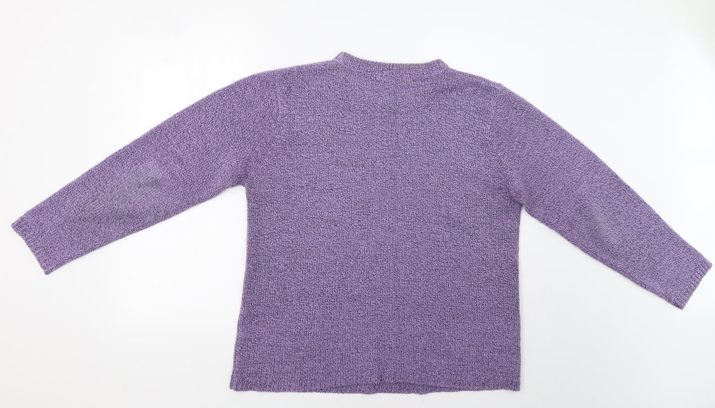 Pure&Natural Womens Purple   Pullover Jumper Size M