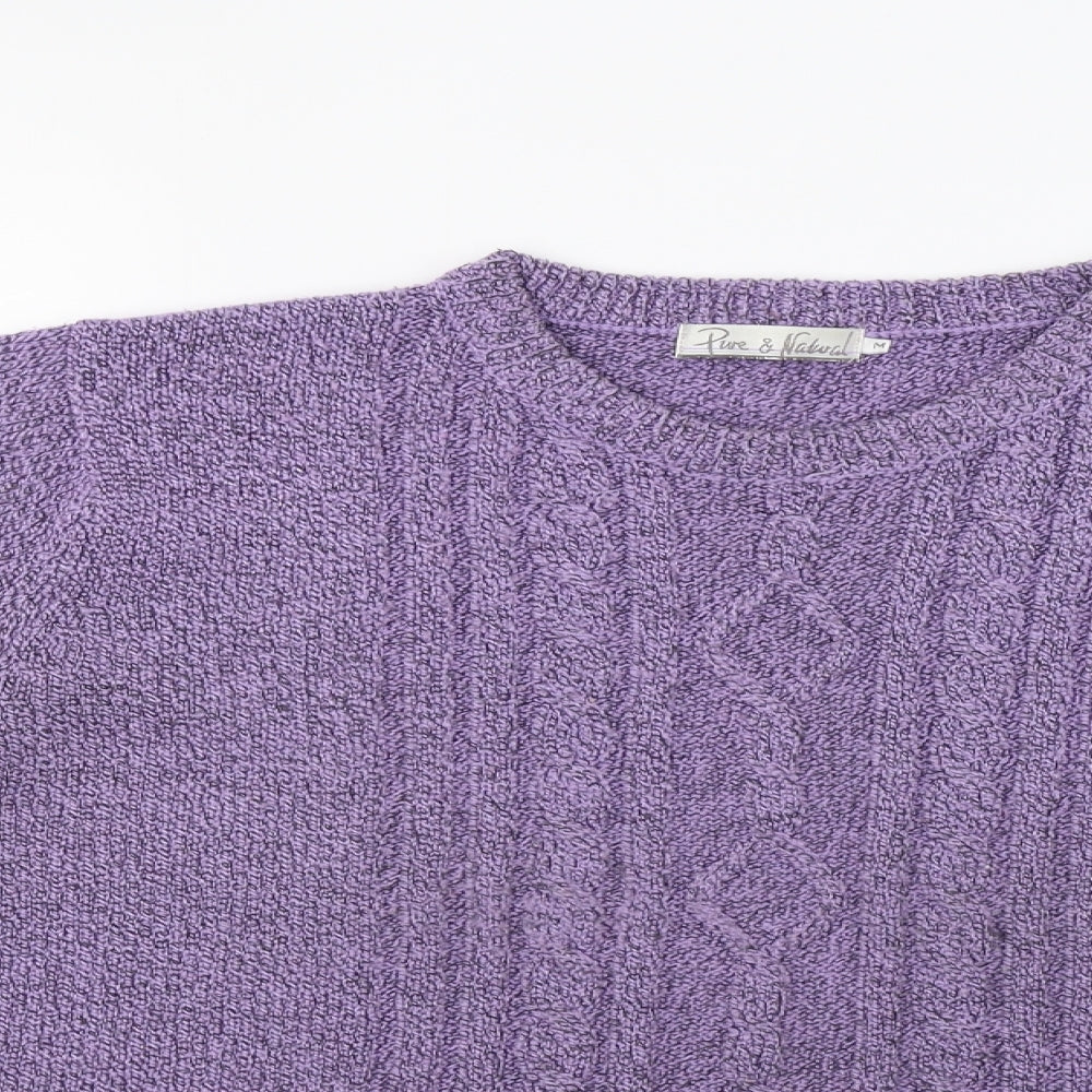 Pure&Natural Womens Purple   Pullover Jumper Size M