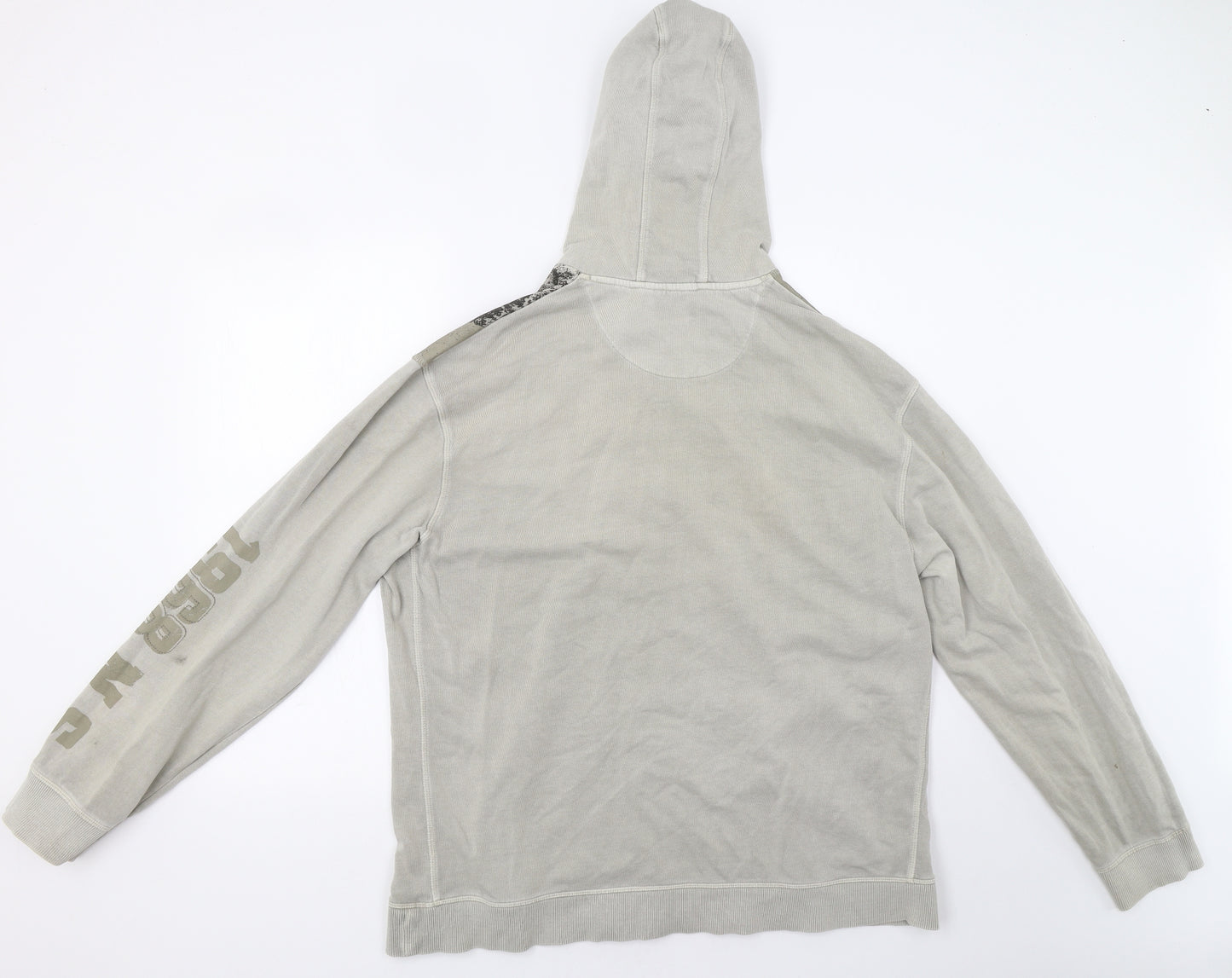 NEXT Mens Beige   Henley Hoodie Size XL