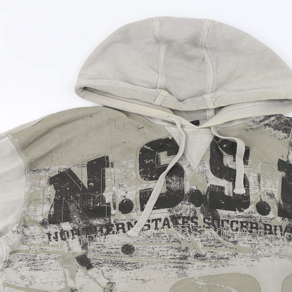 NEXT Mens Beige   Henley Hoodie Size XL
