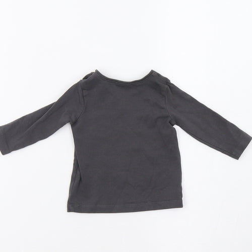 NEXT Baby Grey   Basic T-Shirt Size 0-3 Months  - Tiger