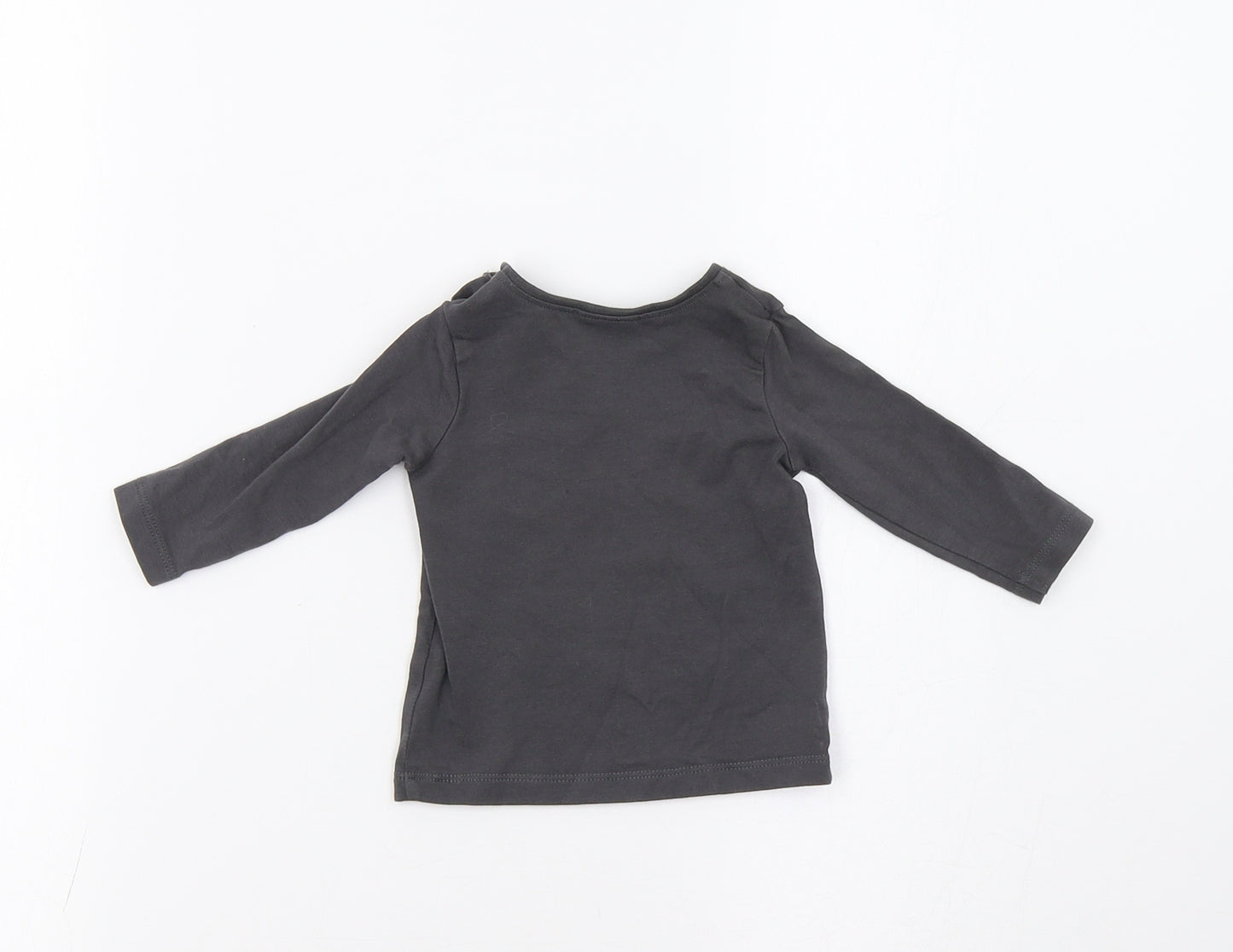 NEXT Baby Grey   Basic T-Shirt Size 0-3 Months  - Tiger
