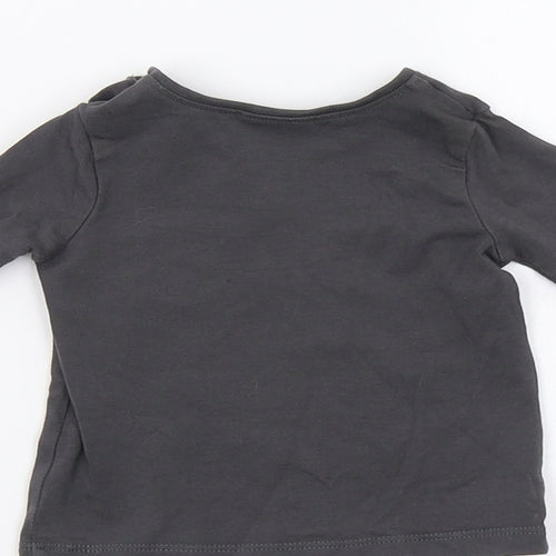 NEXT Baby Grey   Basic T-Shirt Size 0-3 Months  - Tiger